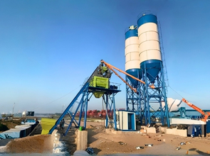 HZS35 stationary concrete batching plant